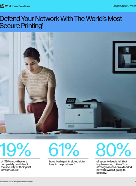 Defend your network with the world's most secure printing system.